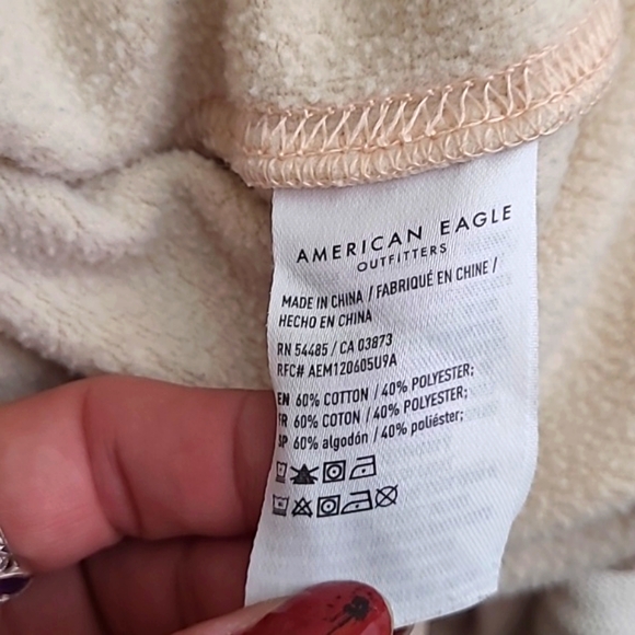 American Eagle Outfitters Peach Distressed Crewneck Ocean Waves Sweater Womens S - Picture 17 of 17